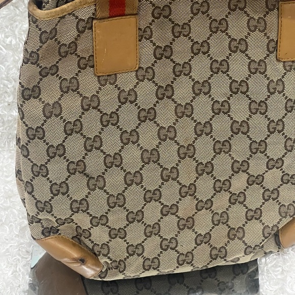 GUCCI GG Canvas Sherry Line Tote Bag - Picture 7 of 15